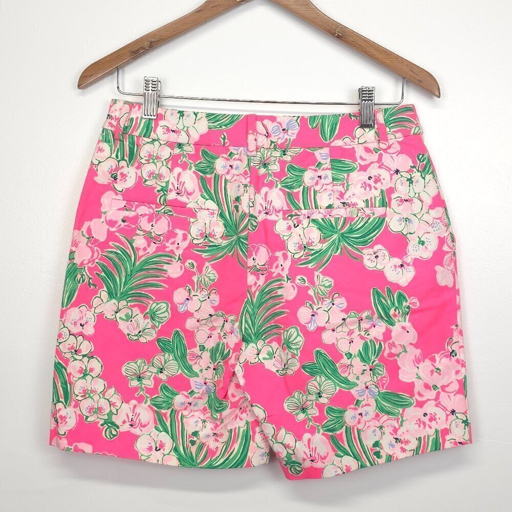 Lilly Pulitzer Gretchen High Rise Short Roxie Pink Worth A Look Size 4 - Picture 7 of 15